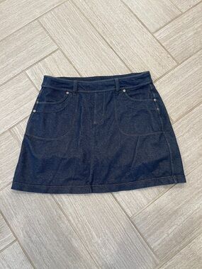 Athleta Blue Denim-Look Skort